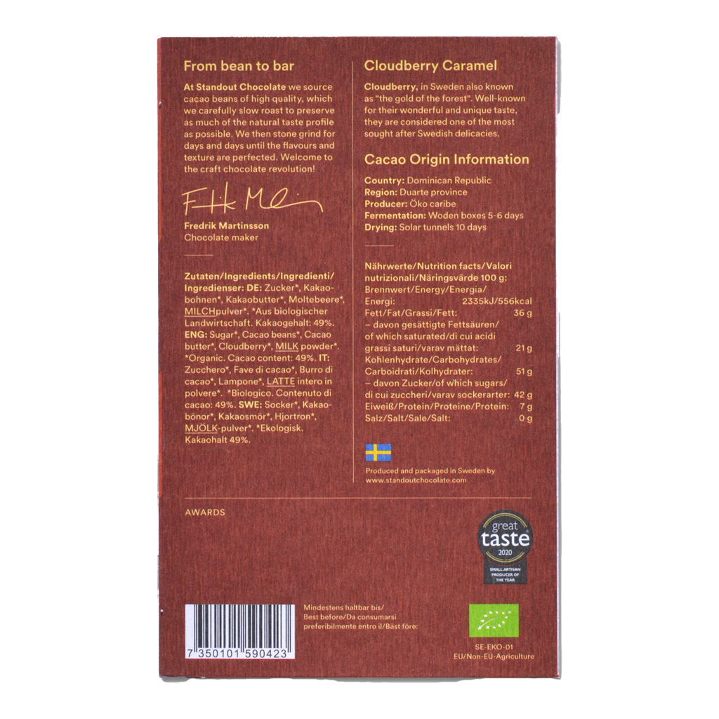 Standout Chocolate Nordic Nature Hjortron Karamell 49%