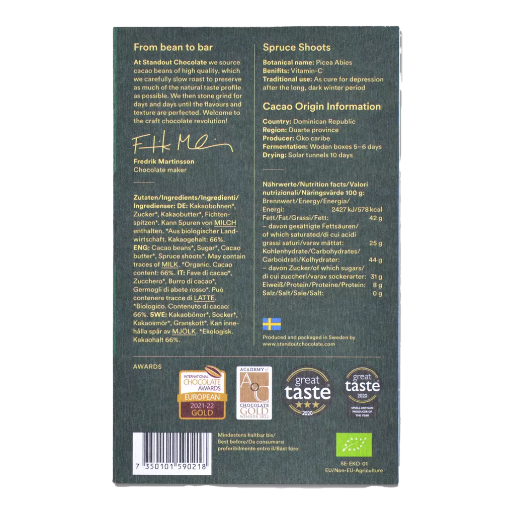 Standout Chocolate Nordic Nature Granskott 66%