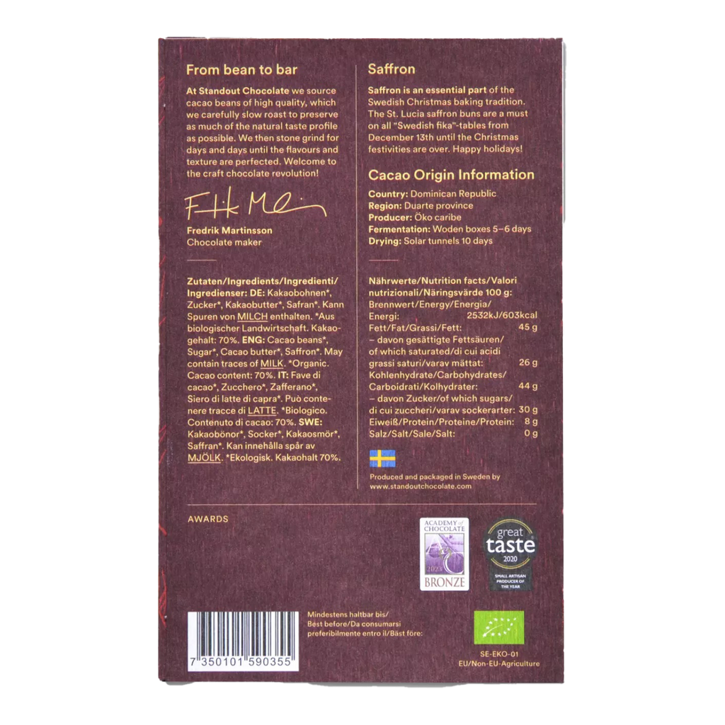 Standout Chocolate Saffran 70%